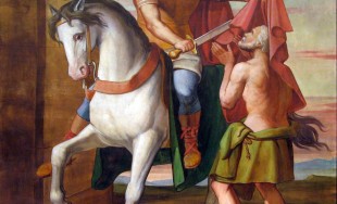 Cada 11 de noviembre la Iglesia celebra a San Martin de Tours, soldado, patrono de la Ciudad de Buenos Aires y de esa Arquidiócesis.
Nació en Panonia, Hungría por el año 316. Era hijo de padres no creyentes; su papá un veterano del ejército. Lo nombraron Martín en homenaje al dios Marte, el dios soldado. Desde los 15 años ya vestía el uniforme militar.
Durante más de 15 siglos, ha sido recordado por el hecho que le sucedió siendo joven. Estando de militar en Amiens, Francia, cuando ejercía el camino del catecumenado, un día frío, de invierno, se encontró por el camino con un pobre hombre, que estaba tiritando de frío, y a medio vestir. Martín, como no tenía nada para darle, desenvainó la espada, y dividió en dos partes su capa. Entregando la mitad al pobre. Esa noche, vio en sueños a Jesucristo. Se le presentaba vestido con el medio manto que él había regalado al pobre, y oyó que le decía: – Martín, hoy me cubriste con tu manto. El medio manto que cortó san Martín, fue guardado en una urna y se le construyó un pequeño santuario para guardar esa reliquia. Como en latín, para decir medio manto, se dice capilla, la gente decía; vamos a orar donde está la capilla. Y de ahí viene el nombre de capilla. A los pequeños oratorios donde nosotros participamos del culto.
Movido por este sueño se hace bautizar y pide retirarse del ejército al afirmar: "Soy soldado de Cristo, no puedo hacer la guerra". Entonces comenzó a llevar una vida de asceta en Treves y más tarde en Poitiers donde, como discípulo de san Hilario, vive en penitencia y oración.
Años después es consagrado obispo de Tours, Francia, en contra de sus deseos, allí fundó el monasterio de Marmoutier a orillas del Loira. Se destaca allí como misionero, por lo que es llamado Apóstol de las Galias: junto con sus monjes evangelizan más allá de su diócesis.
Por la difusión de su palabra y de su ascética y por sus numerosos milagros provoca un número increíble de conversiones y murió en Candes el 8 de noviembre de 397: Fue uno de los primeros santos no mártires venerado como santo por el pueblo. 
 

 
Patrono de Buenos Aires
Un hecho curioso llevó a que San Martín fuera designado patrono de la Ciudad de Buenos Aires fue en octubre de 1580.
A poco de fundada la Ciudad por segunda vez, sus autoridades, encabezadas por los cabildantes, los alcaldes de Hermandad, y los representantes del clero, se reunieron en el Cabildo para designar al Santo bajo cuya protección iban a colocar al incipiente poblado. Cuenta la tradición, que se transmitió oralmente, que en esa oportunidad se pusieron los nombres de los "candidatos" dentro de una galera y llamaron a un niño para que extrajera uno.
El nombre que salió fue el de San Martín de Tours, a lo que las autoridades hispanas pusieron "peros": "¡Un santo francés jamás!". La operación se repitió y el nombre de San Martín de Tours volvió a salir consecutivamente dos veces más, no quedaron dudas de que el Santo de las Galias debía ser el patrono de Buenos Aires.
Como dice el poeta Francisco Luis Bernárdez en su Oración a San Martín, éste, "no teniendo con qué socorrer al mendigo, como aquella causa era justa, desenvainó la espada que llevaba al cinto, rasgó por el medio su capa, le alargó la mitad y siguió su camino, llevando la otra mitad para cubrir espiritualmente al pueblo argentino, que, con el andar de los años, había de nacer aquí, donde nacimos".