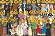 La fiesta de todos los Santos celebra lo que San Juan describe como “una gran muchedumbre que nadie podía contar, de todas las naciones,…