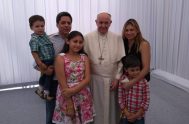 Federico Wals y su familia se encontraron con el papa Francisco durante la visita apostólica a Chile, en enero pasado.   Lo dijo…