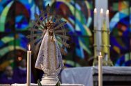 05/11/2019 – La imagen de la Virgen de Luján que acompañó a los soldados en Malvinas volvió ayer a la Argentina, tras un retraso…