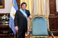 11/12/2023 – El presidente Javier Milei y la vicepresidenta Victoria Villarruel prestaron juramento ante la Asamblea Legislativa en el Congreso de la Nación,…