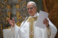 09/05/2025 - Horas después de haber sido ungido como nuevo Papa, León XIV brindó su primera misa frente a los cardenales en la…