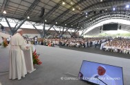 11/09/2017 - En el Gran Encuentro de Oración por la Reconciliación nacional en el Parque Las Malocas en Villavicencio, Colombia, el Papa Francisco  emitió un…