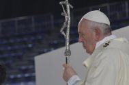 25/11/2019 – El Papa Francisco celebró hoy una Misa en el Tokio Dome de Japón en la que reiteró su llamado a que la…