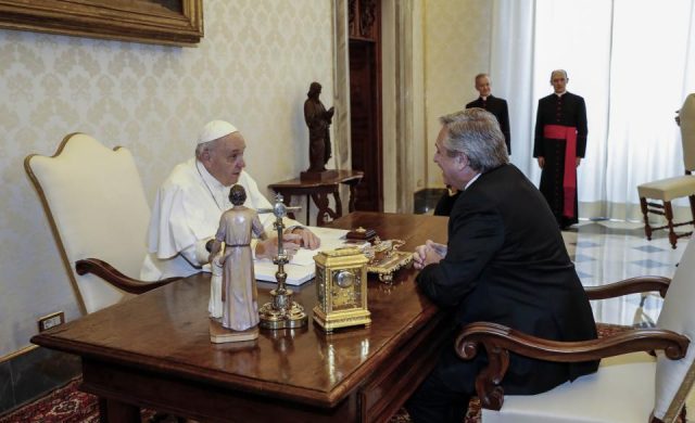 La audiencia privada entre Alberto Fernández y el papa Francisco