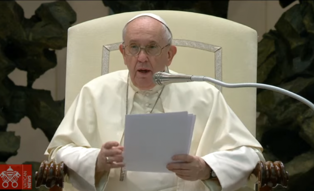 Esta mañana en el Aula Pablo VI, durante la Audiencia General, el Papa Francisco ha continuado su catequesis sobre la…