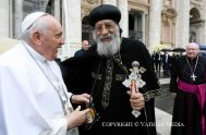 10/05/2023 – Durante la histórica Audiencia General de este miércoles, donde participó el Patriarca Copto Ortodoxo de Alejandría, Tawadros II, el Papa Francisco…