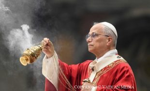 30/06/2025 - El papa León XIV presidió la misa en la solemnidad de los santos apóstoles Pedro y Pablo en el Altar de la Confesión de la basílica vaticana, donde presentó a…