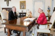 Audiencia del Pontífice al jefe de Estado Gitanas Nausėda en el Vaticano. En las conversaciones posteriores, en la Secretaría de Estado, se reiteraron…