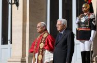 14/10/2025 - A partir de la información de Vatican News, el Presidente de la República Italiana, Sergio Mattarella, recibió al Papa León XIV…