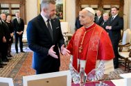 04/12/2025 - Esta mañana, en el Palacio Apostólico Vaticano, el Papa León XIV recibió en audiencia al presidente de la República Eslovaca, Peter…