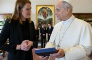 29/01/2026 - El Papa León XIV mantuvo hoy una audiencia privada en el Palacio Apostólico con la presidenta del Parlamento Europeo, Roberta Metsola.&hellip;